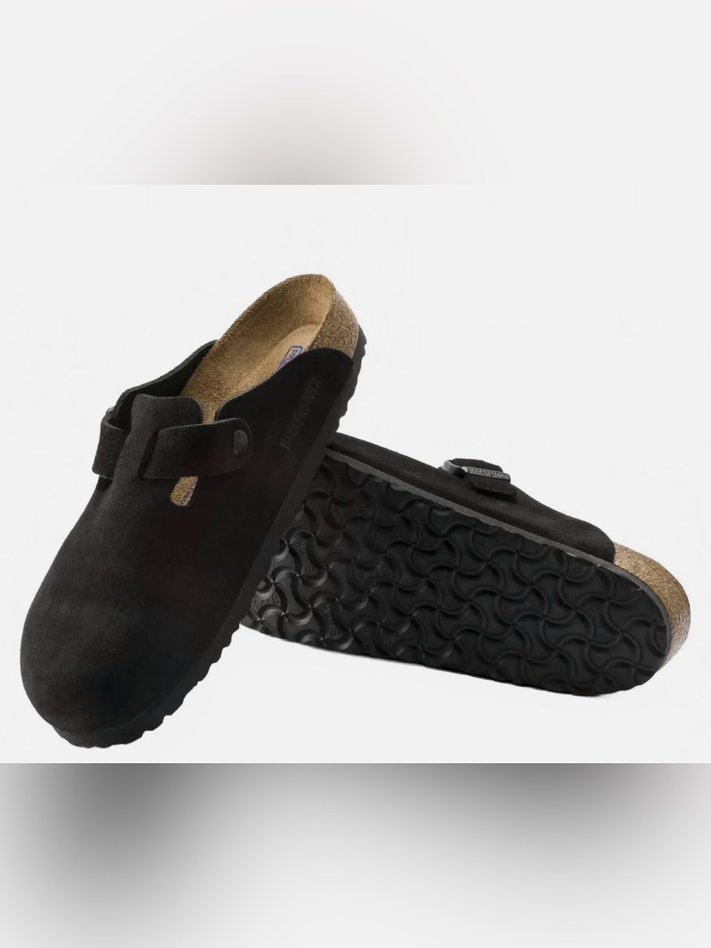 Birkenstock Black Suede Clog Mules